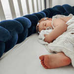 Blaue geflochtene Bettumrandung - Vignette | Mon Tour de Lit Tresse