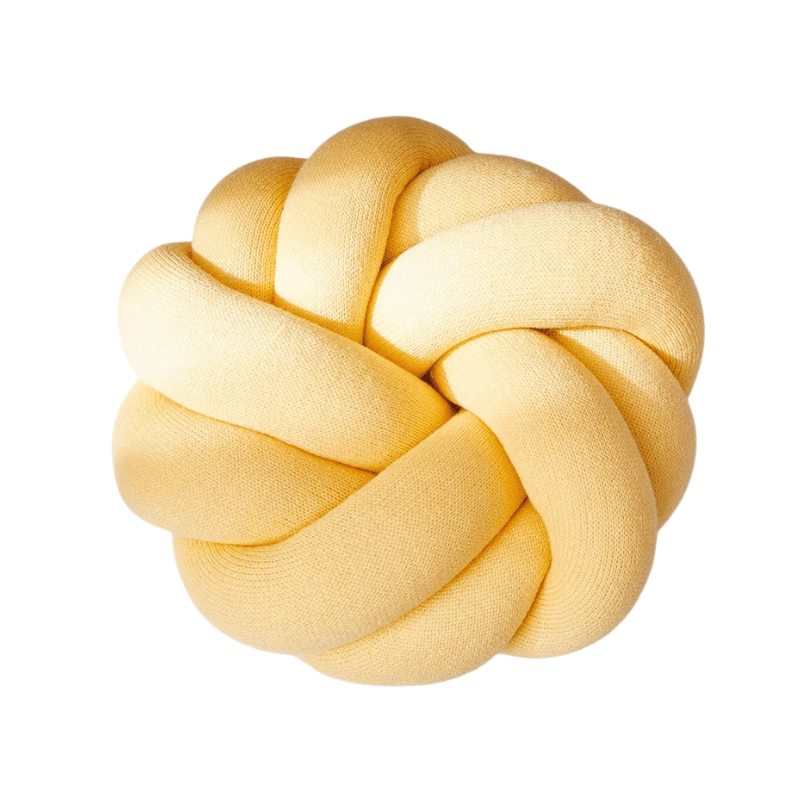 coussin tréssé jaune